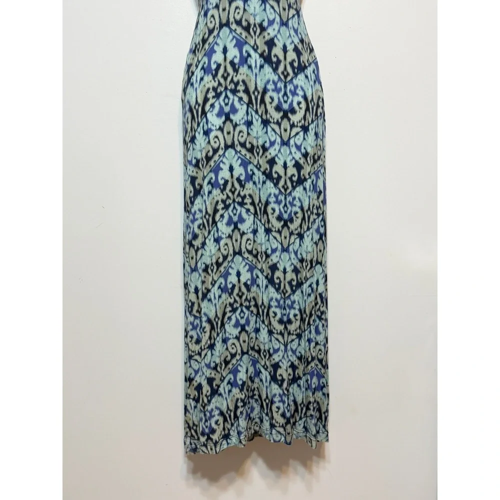 CAbi Coastal Boho Halter Maxi Dress Womens Size Small Resortcore Beachy Summer - Picture 5 of 10